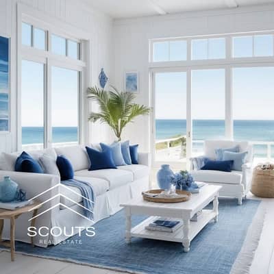 شاليه للبيع بسعر مميز فيو علي البحر متشطب تشطيب high and في اوجامي سوديك راس الحكمه الساحل الشمالي بالقرب من مراسي North coast  Alamein