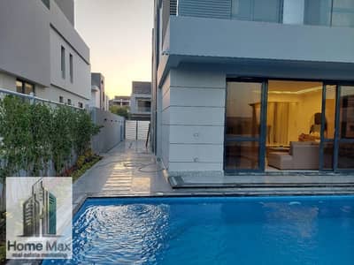 Furnished villa for daily and monthly rent with swimming pool in Patio Al-Zahraa Compound, Sheikh Zayed