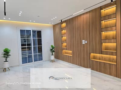 The most luxurious apartments in the Gardens of the Pyramids for sale, a front apartment in the middle with an area of 165 meters, second floor, distinguished - third street from the entrance gate directly next to the fourth gate directly, the gate of Horus -