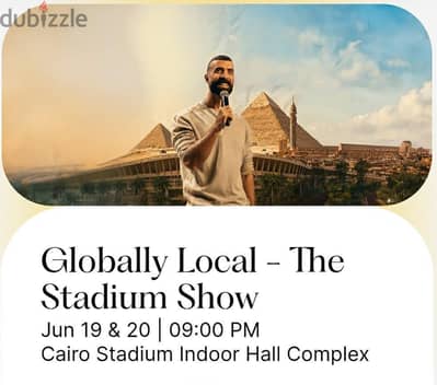 3 Tickets for Mohamed helmy comedian show