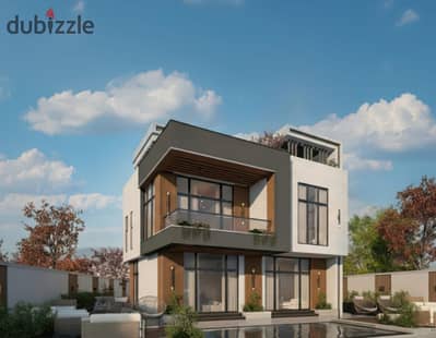 Villa for sale with a 40% discount for cash purchase in a distinguished compound in the Green Belt, opposite Mountain in