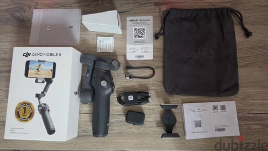 dji OSMO Moblie 8 الاصدار الثامن زيرو بكرتونته ومشتملاته