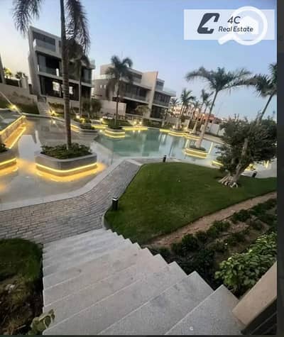 باقل من سعرالشركه امتلك سكاي فيلا تشطيب كامل 465م ريسيل فوري Lake View Boutique-التجمع الخامس open view landscape بتصميم مميزجاهزة للمعاينه و الاستلام