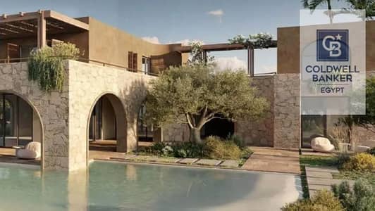 شاليه للبيع مباشر علي البحر في رملة - الساحل الشمالي بجانب ازها ومودن الإماراتية