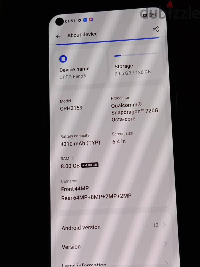 موبايل  Oppo Reno 5 4G 3