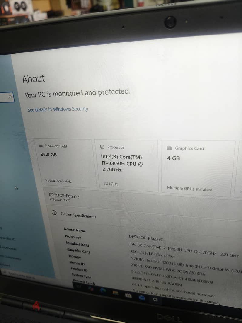 Dell Precision 7550 4