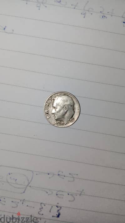 عملة أمريكية قديمة دايم 1976 روزفلت (Roosevelt Dime) بحالة جيدة