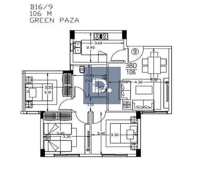 شقة 106م (3 غرف) داخل Green Plaza أكتوبر بجوار البستان، مقدم 15% فقط وتقسيط 6 سنوات، مساحات خضراء وخدمات متكاملة. 