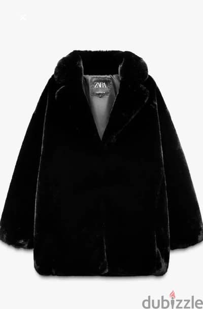 Zara Faux fur coat - never worn - size L