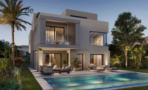 Independent villa 240m for sale in installments at The Valleys, Hassan Allam, land 420m with landscape view, delivery in 2027