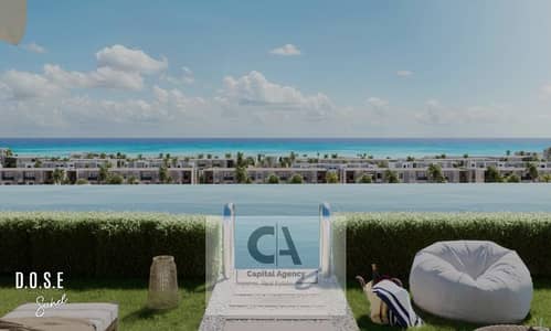Chalet for sale fully finished with air conditioning hotel-style finishing only 5% down payment with a direct sea view directly from the develope