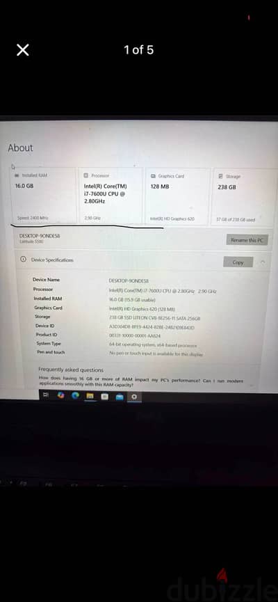 Latitude e5550