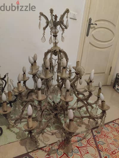 Classical crystal chandelier نجفه كريستال قديمه اصليه