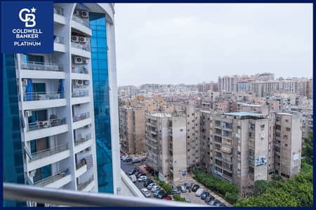 شقة للبيع 220 م سموحة (برج براند) - بسعر (14,000,000ج / كاش )-بناء 2015-فيو مفتوح .