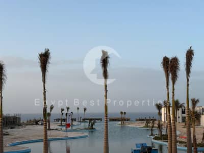 Lowest DownPayment In Ras El-Hekma Fully Finished With ACs Ground Chalet In Prime Location Direct On Crystal Lagoon- Over 8 Years Plan By Sodic