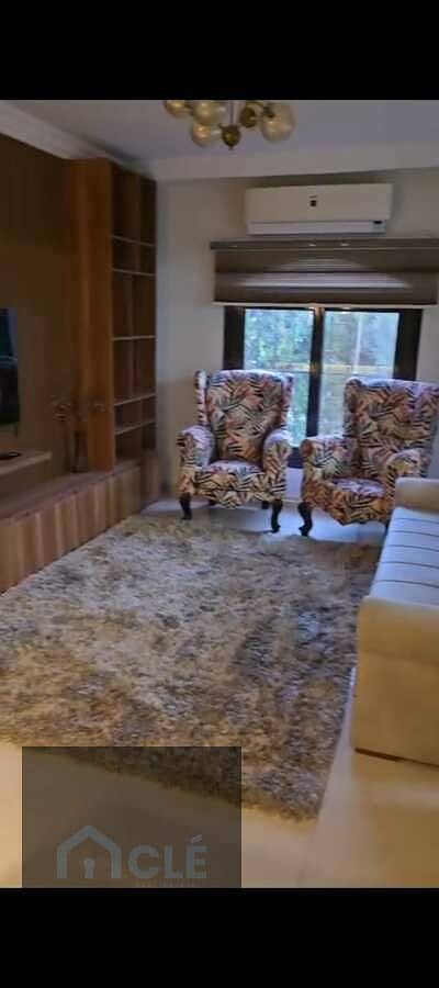 Luxury Fully -furnished apartment with garden for rent at the lowest price in Zizinia Compound , Fifth Settlement , New Cairo it contains 3 bedrooms