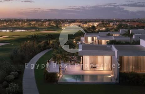 DIRECT GOLF VIEW VILLA FOR SALE WITH 5% DOWN PAYMENT & 8-YEAR INSTALLMENTS IN CITY GATE BY QATARI DIAR, MINUTES FROM AUC