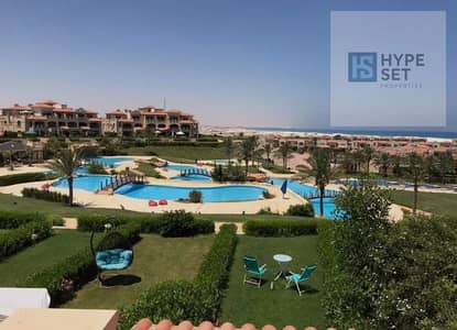 شاليه 130 متر دابل فيو في لافيستا 6 طريق الزعفرانه sea & pool view بمقدم واقساط - la vista 6