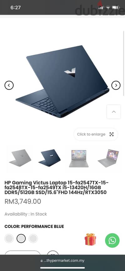 Hp victus ddr5 laptop new open box