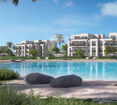 Old Price First Row Lagoon 3 Master Bedroom Penthouse Chalet, Fully Finished with ACs, 8 Year Instalments, Double Height, Full Sea View