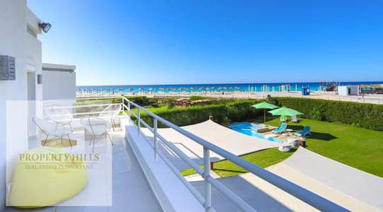 First row sea fullyfinished villa in Amwaj, Sidi Abdelrahman with pool
