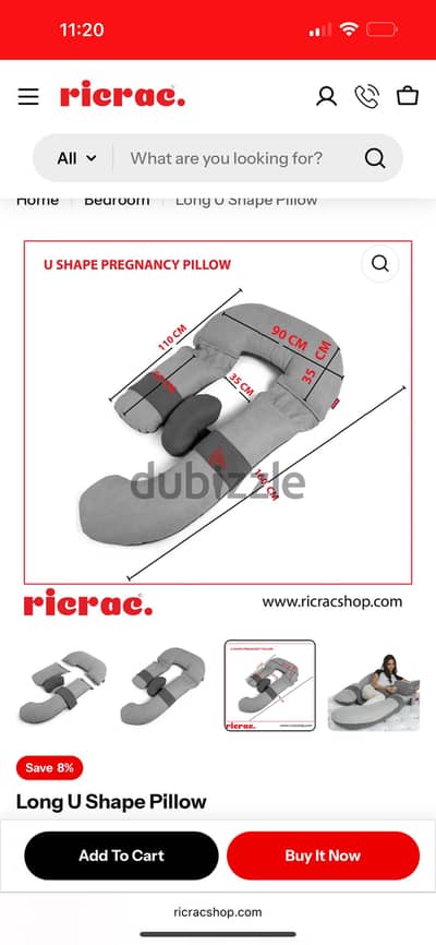 Pregnancy pillow from Ricrac