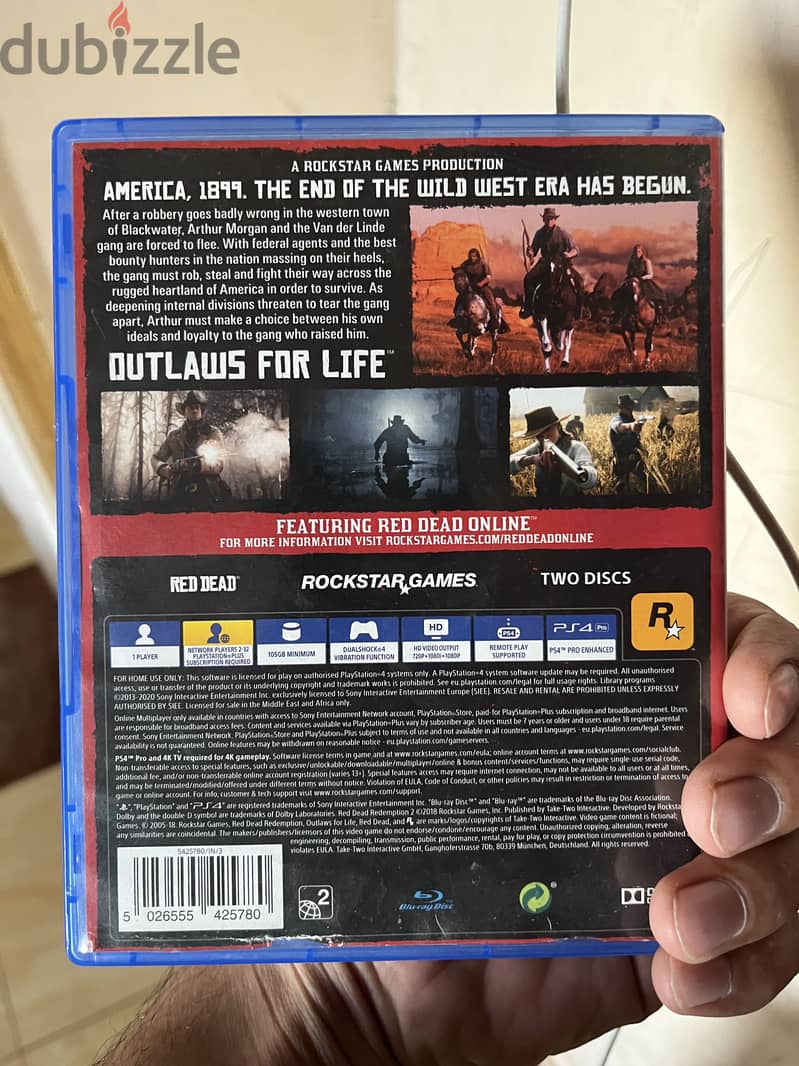 CDs red dead redemption 2 + uncharted collection 1