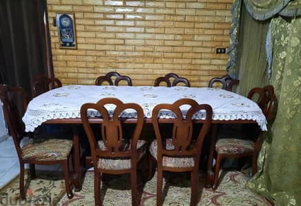 غرفة سفرة كاملة خشب زان بالكامل من مفكو حلوان للأ ثاث