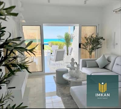 Chalet for sale, 125 sq m, ready for immediate occupancy, finished, pool view, 7-year payment plan available in Malibu Ain Sokhna village, near Blue B