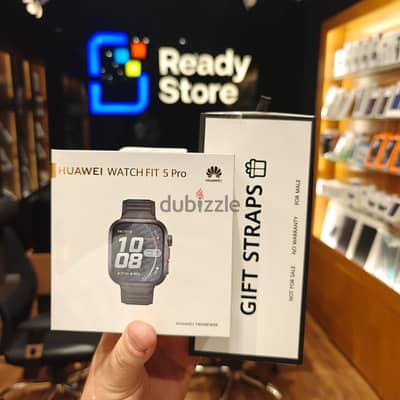 Huawei Watch Fit 5 Pro New + 3 Straps Free Gift