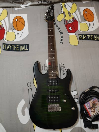 Ibanez Gio GRX70QA + Padded Gig Bag, Strap, and Cable