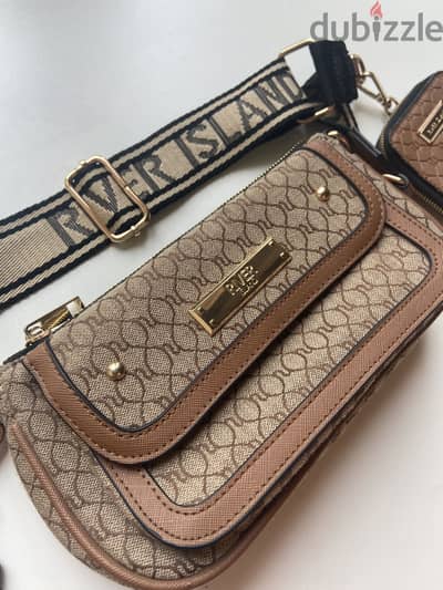 Original River Island Crossbody Bag with Matching Mini Pouch