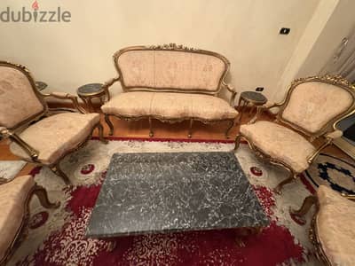 ‏طقم صالون مذهب كامل