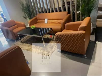انتريه جلد مستورد عالي الجودة من شركة KN office furniture