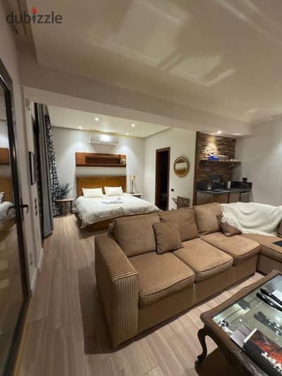 Luxury Fully Furnished Studio with Huge Private Terrace for Rent in Casa Beverly Hills – Palm Hills