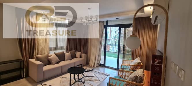 furnished Apartment with garden for rent in Azad - new cairo