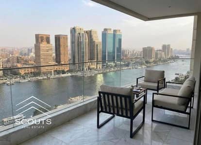 With rental income in dollars, view a ready-to-move-in 62m² apartment for sale, fully furnished and equipped, on the Nile Corniche in Reef du Neil Tow