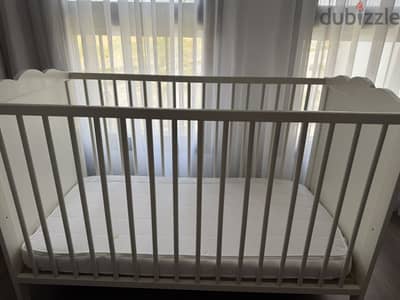 IKEA Baby Crib with Mattress & Sheet