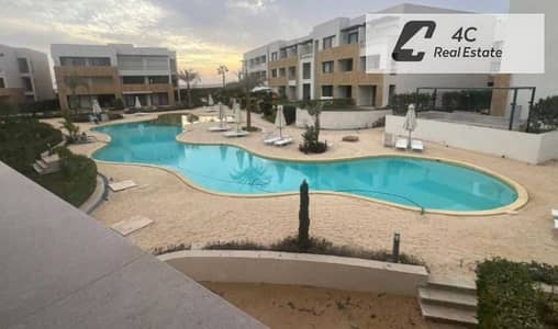 For quick sale, receive a fully furnished ground chalet with air conditioning and a kitchen, immediate resale in Azha, Ain Sokhna. Open view landscape ready for inspection and delivery.