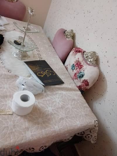 ترابيزة سفرة بست كراسي ولوح زجاج