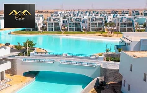 Lowest down payment for a chalet in Fouka Bay – first row on the lagoon – 95 sqm, 2 bedrooms – 4,000,000 down payment – ​​direct northern exposure – s