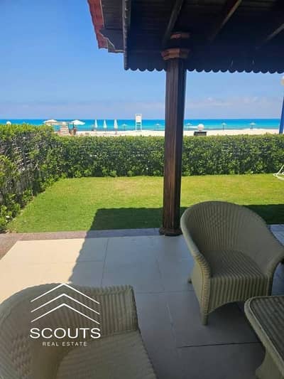 Chalet for sale, 217 sqm, direct view, lagoon, fully finished, Ultra Lux, 2 rooms, on the North Coast, suitable for housing and investment