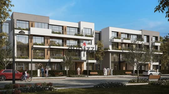 135 sqm apartment for sale, special view in Lugar Compound, Sheikh Zayed