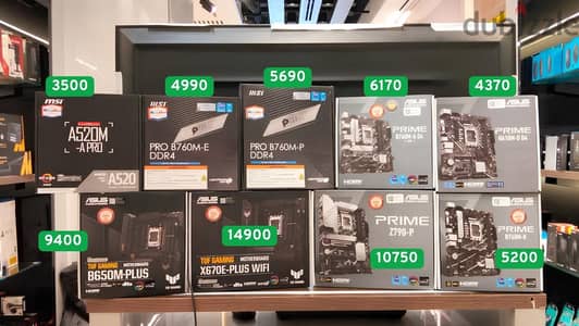 مازر بورد MSI و Asus الشغل كلة جديد مافيش حاجة يوزد