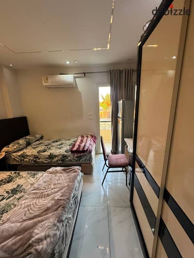 Opportunity for a rental shot in Al-Hosary Square directly | Studio "Double" facing with elevator  The strongest and most sought-after location in 6th October: in the heart of Al-Hosary Square directly (second neighborhood - first block). One step and you are among all services, restaurants, cafes, and 6th October University and transportation.