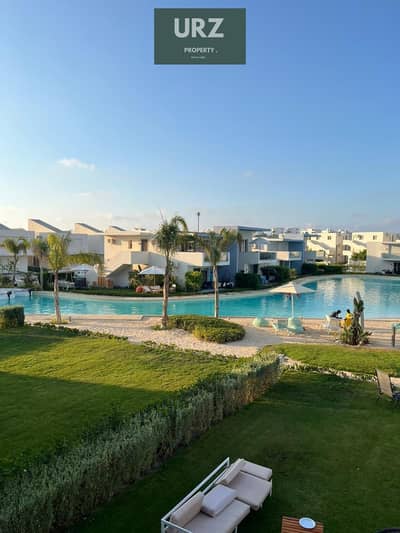 Finished chalet with double view of the lagoon and Ras El Hekma sea North Coast for sale in a prime location near Ogami and La Vista
