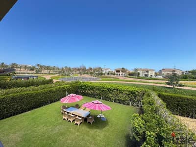 Fully Furnished with Kitchen and ACs available Chalet with Garden for Rent in Marassi Blanca North Coast