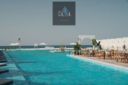 Direction White – Ras El Hekma    1-Bedroom Chalet | Fully Finished  Breakwaters (Sea Barriers) ensuring calm, safe, and swimmable sea conditio