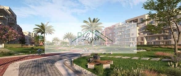 شقه ارضي بجاردن للبيع في كمبون اويست 122م بسعر لقطه. Owest Compound - 6th of October