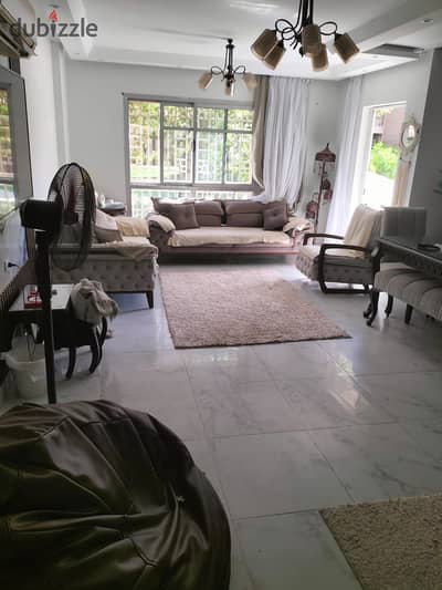 Apartment for sale with private garden 80m super lux finishing wide garden view corner prime location near services in Madinaty B11